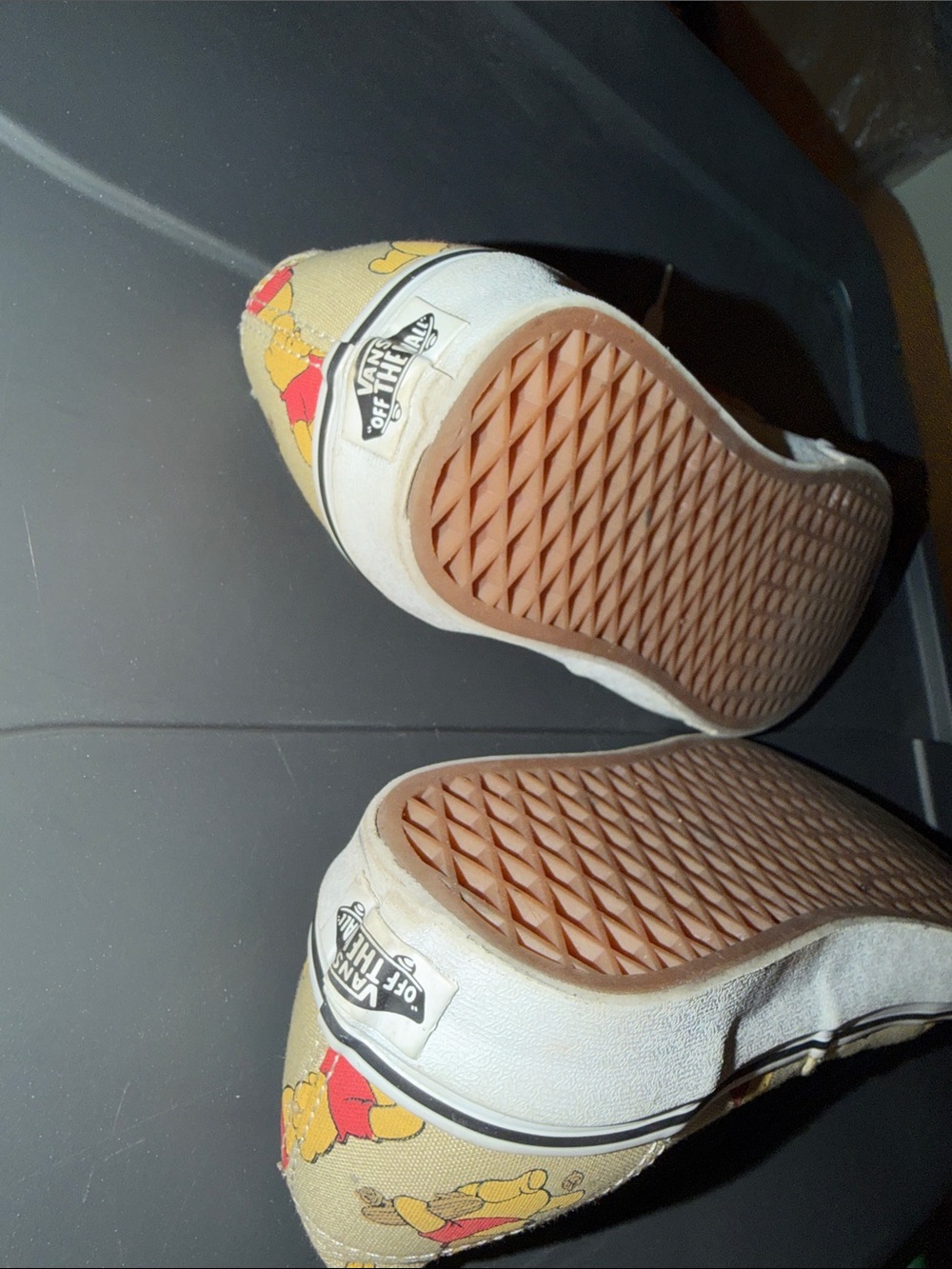 Vans Kids Beige Canvas Sneakers with Yellow & Red Winnie the Pooh Print - Picture 5 of 5